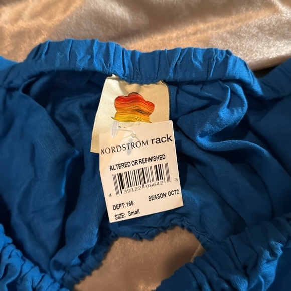 NWT Farm Rio Blue Linen Cut Out Dress Size S Retail $200 - Picture 7 of 8